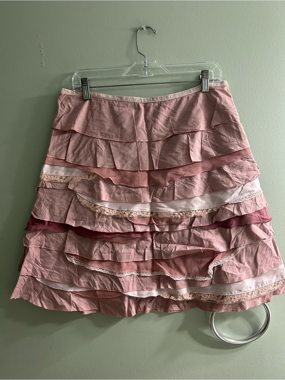 Anthropologie odille mixed media skirt Y2K silk cotton - Picture 6 of 6